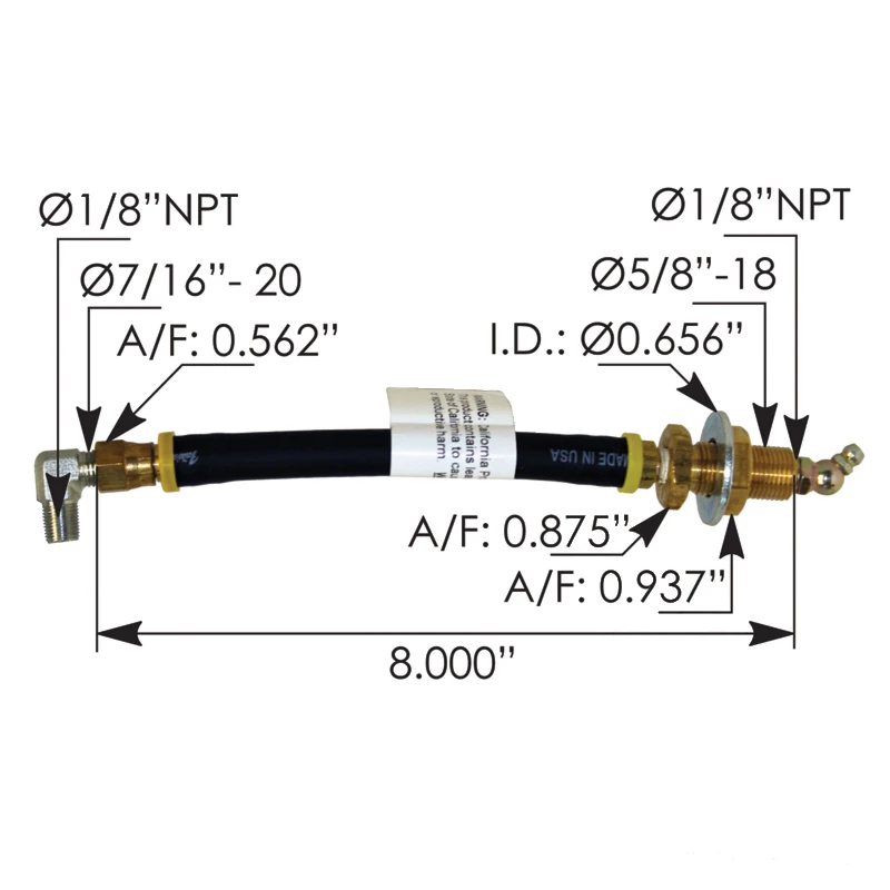 Volvo Clutch Lubrication Grease Hose 8in Automann - 755.GH1V