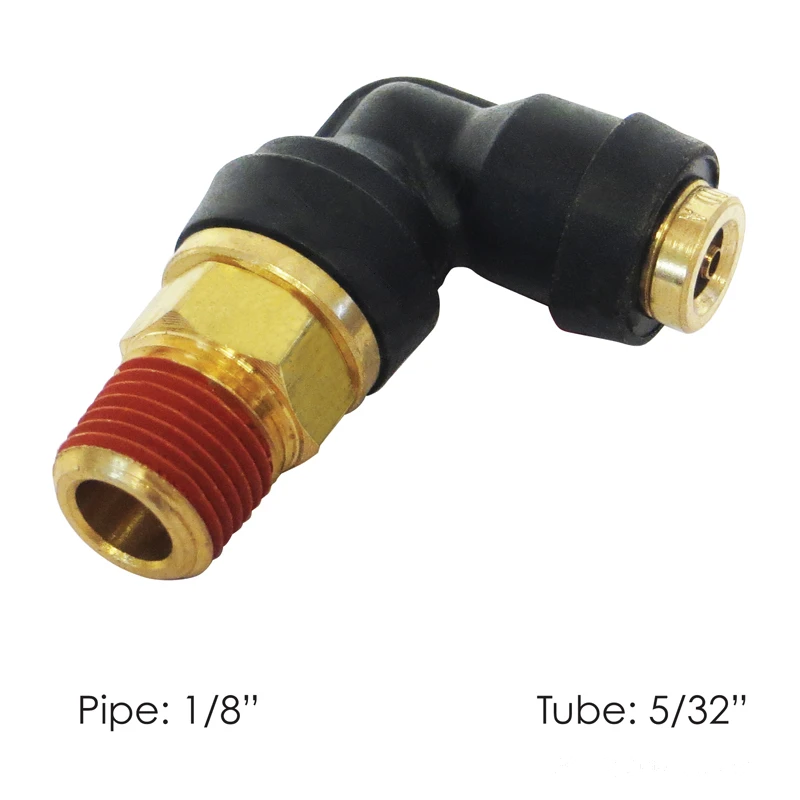 DOT Composite Push-Lock Air Brake Fitting 90° Swivel Male 5/32in Tube x 1/8in NPT Automann - 177.12C6925A