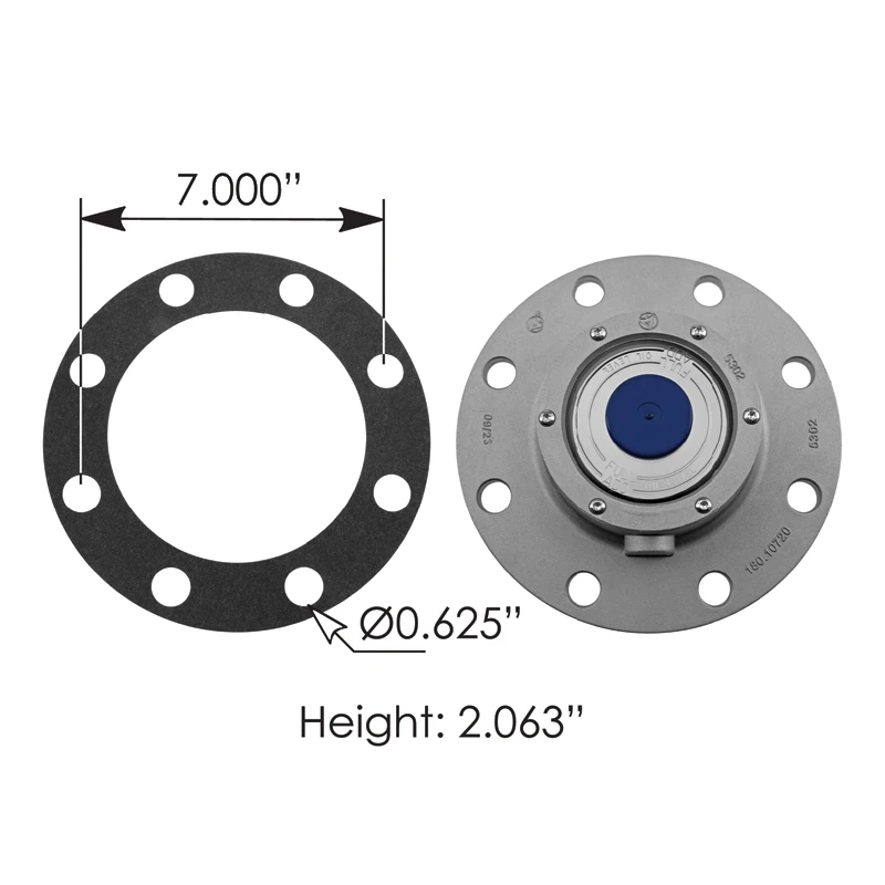 Universal Hub Cap 8 Hole 7.000in BHC AutoMann - 180.10720
