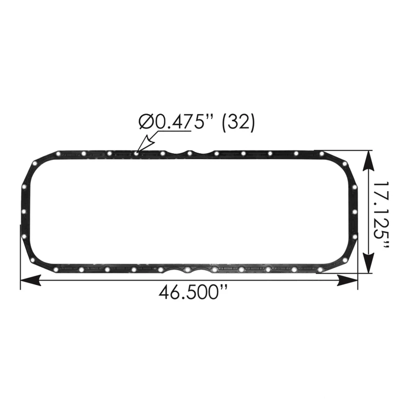 Cummins ISX 15.0L Oil Pan Gasket Elring - M90684EL
