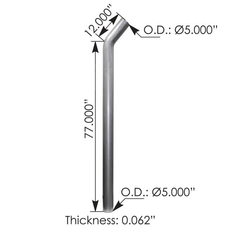 Freightliner Columbia / Century (2001-2007) 5in Intermediate Exhaust Pipe Aluminized Automann - 562.U4617131009A