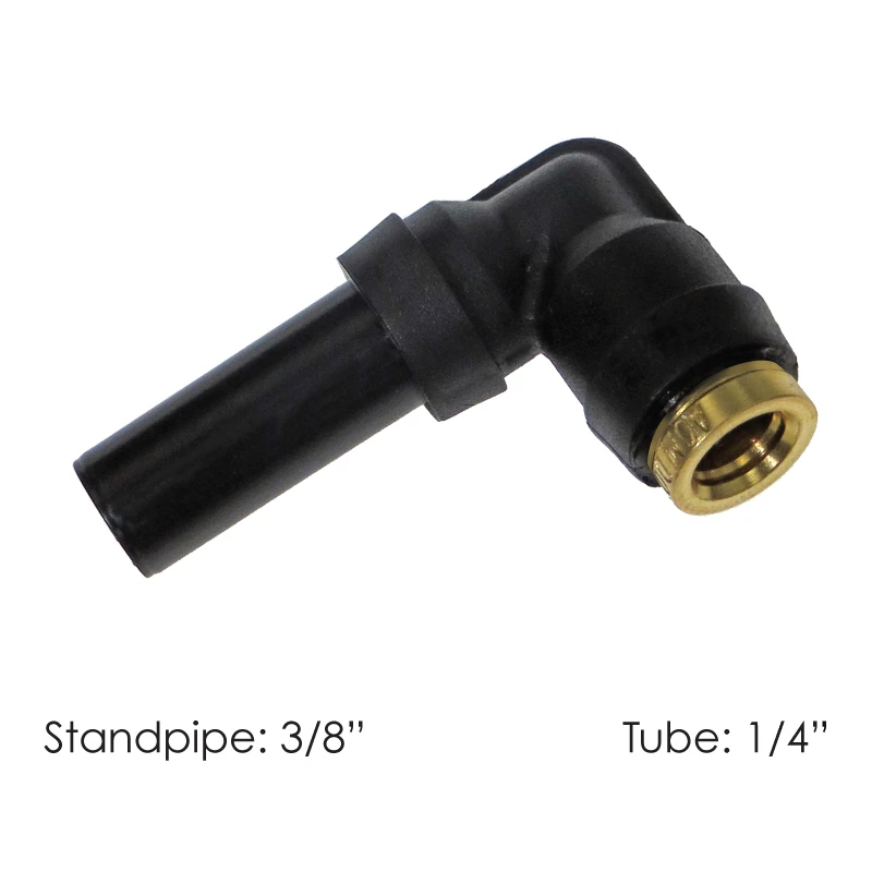 Universal 90-Degree DOT Push-Lock Fitting 1/4in Tube x 3/8in Standpipe Automann - 177.12C594C
