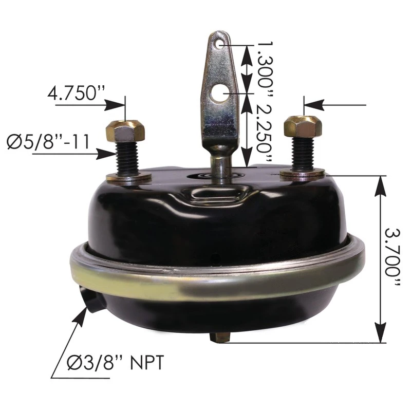 Universal Brake Chamber T30 Welded Clevis 2.25in Automann - 179.SC30W225