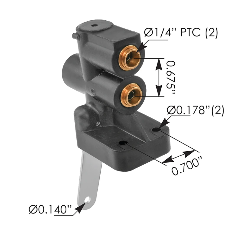 Universal Horn Air Valve Dual Outlet LH Toggle Norgren - 173.1104GT