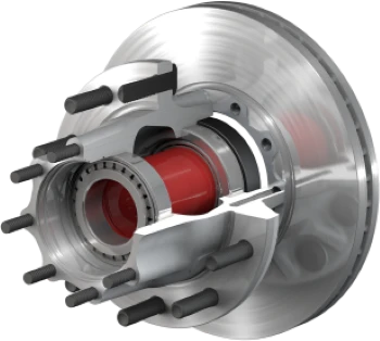 Freightliner Western Star R Drive Aluminum PreSet Hub & Flat Rotor Assembly ConMet - 10084790
